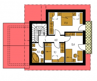 Floor plan of second floor - KLASSIK 132